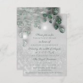 誕生日ブライダルシャワーライトジャー素朴グリッター 招待状 (正面/裏面)