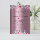 誕生日ブライダルフローラボヘミアンナス 招待状 (スタンド正面)