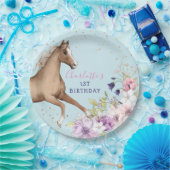 誕生日ブラウンホース紙プレート ペーパープレート (パーティー)