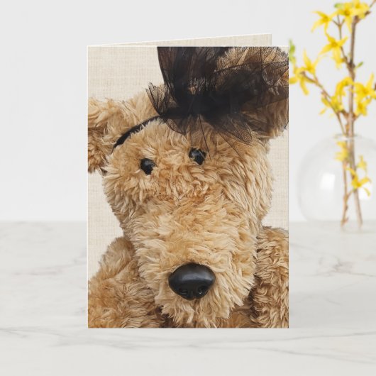 誕生日ブラウン カード (黄色い花)