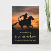 誕生日ブラザーインローカントリーウェスタンカウボーイ カード (正面)