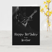 誕生日ブラザーミュージシャンおもしろいユーロックミュージックカード カード (黄色い花)