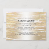 誕生日ブラシ付き金ゴールドの制作年2写真 招待状 (裏面)