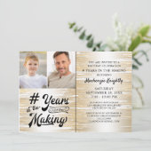 誕生日ブラシ付き金ゴールド年の撮影 招待状 (スタンド正面)