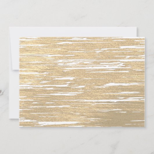 誕生日ブラシ付き金ゴールド年の撮影 招待状 (裏面)