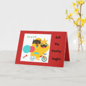 誕生日ブラスト用グリーティングカード カード (黄色い花)