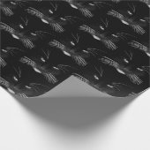 誕生日ブラックキャット顔 ラッピングペーパー (角)