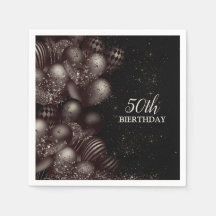 誕生日ブラックグリッターバルーン輝くパーティー