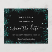 誕生日ブラックティール（緑がかった色）グリーングリッター保存日 (正面)