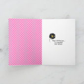 誕生日ブラックデイジーオン水玉模様 カード (内部)