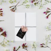 誕生日ブラックバラ金ゴールドグリッターバ感謝していルーンユー ギフトタグ