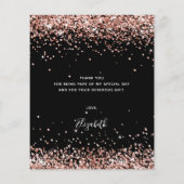 誕生日ブラックバラ金ゴールドサンキューカード (裏面)