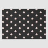 誕生日ブラックバラ金ゴールドバルーン 薄葉紙 (正面)