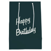 誕生日ブラックパンサー月明かりの中 ミディアムペーパーバッグ (裏面)