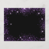 誕生日ブラックパープルグリッター予算の日付を保存 チラシ (裏面)