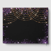 誕生日ブラックパープル金ゴールドグリッターダスト名 ゲストブック (裏面)