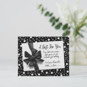 誕生日ブラックボウギフトカード シーズンカード (スタンド正面)