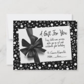 誕生日ブラックボウギフトカード シーズンカード (正面)