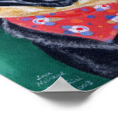 誕生日ブラックラブラドールアートワーク ポスター (角)