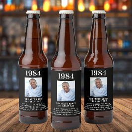 誕生日ブラック写真おもしろいファクトbio year誕生 ビールラベル