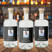 誕生日ブラック写真おもしろいファクトbio year誕生 リキュールボトルラベル