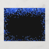 誕生日ブラック王室の・ブルー・バジェットで日付を保存 チラシ (裏面)