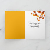 誕生日ブラック転がベア紅葉 カード (内部)