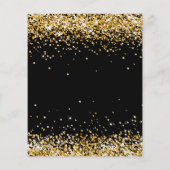 誕生日ブラック金ゴールドグリッター予算 チラシ (裏面)