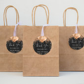 誕生日ブラック金ゴールドグリッター名感謝していyou ラウンドシール