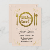 誕生日ブランチの招待 ポストカード (正面/裏面)