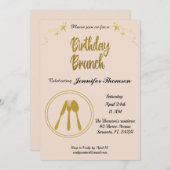 誕生日ブランチの招待 招待状 (正面/裏面)