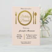 誕生日ブランチの招待 招待状 (スタンド正面)