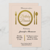 誕生日ブランチの招待 招待状 (正面/裏面)