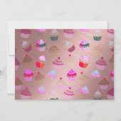 誕生日ブランチバラ金ゴールド – 任意の年齢招待状 招待状 (裏面)