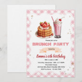誕生日ブランチパーティー招待状 招待状 (正面/裏面)