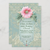 誕生日ブランチマザーズ昼食会招待状 招待状 (正面/裏面)