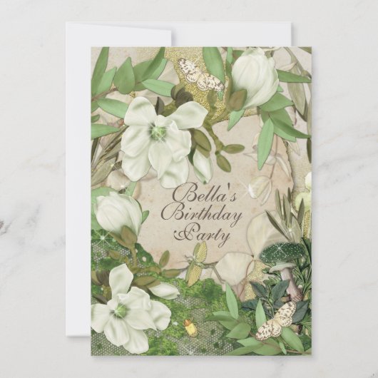 誕生日ブランチマザーズ昼食会招待状 招待状 (裏面)