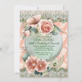 誕生日ブランチマザーズ昼食会招待状 招待状