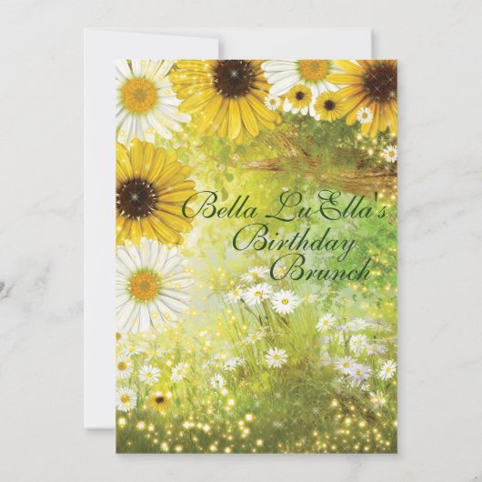 誕生日ブランチマザーズ昼食会招待状 招待状 (裏面)