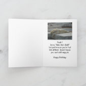 誕生日ブラースおもしろい年齢ユーモアポーラークマ動物 カード (内部)