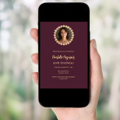 誕生日ブルゴーニュのダイヤモンド写真 招待状