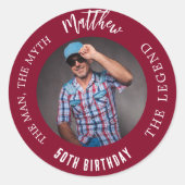 誕生日ブルゴーニュの写真家の伝説 ラウンドシール (正面)