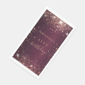 誕生日ブルゴーニュバラ金ゴールド名スクリプト (コーナー)