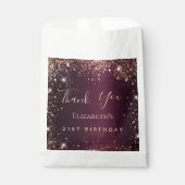 誕生日ブルゴーニュバラ金ゴールド感謝していティアラユー フェイバーバッグ (正面)