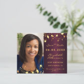 誕生日ブルゴーニュ写真Dateカードを保存 (スタンド正面)