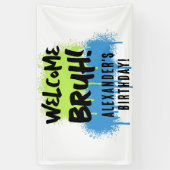 誕生日ブルボーイズ10代の若者10代のボーイウェルカム 横断幕 (縦)