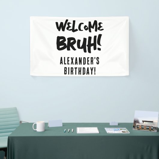 誕生日ブルボーイズ10代の若者10代のボーイウェルカム 横断幕 (トレードショー)