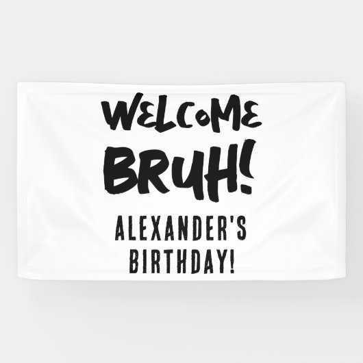 誕生日ブルボーイズ10代の若者10代のボーイウェルカム 横断幕 (横)