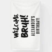 誕生日ブルボーイズ10代の若者10代のボーイウェルカム 横断幕 (縦)