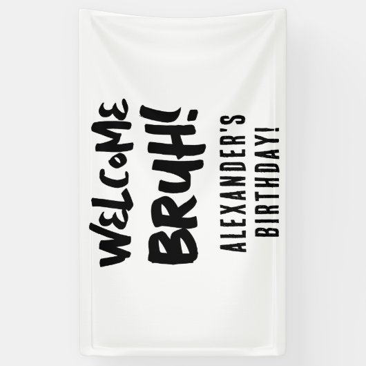 誕生日ブルボーイズ10代の若者10代のボーイウェルカム 横断幕 (縦)